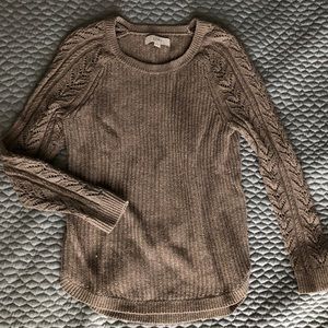 LOFT Crochet Sleeve Sweater